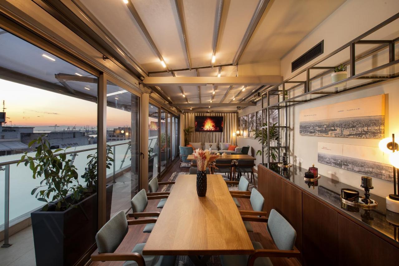 S Hotel Boutique Saloniki Zewnętrze zdjęcie The Sky Bar
