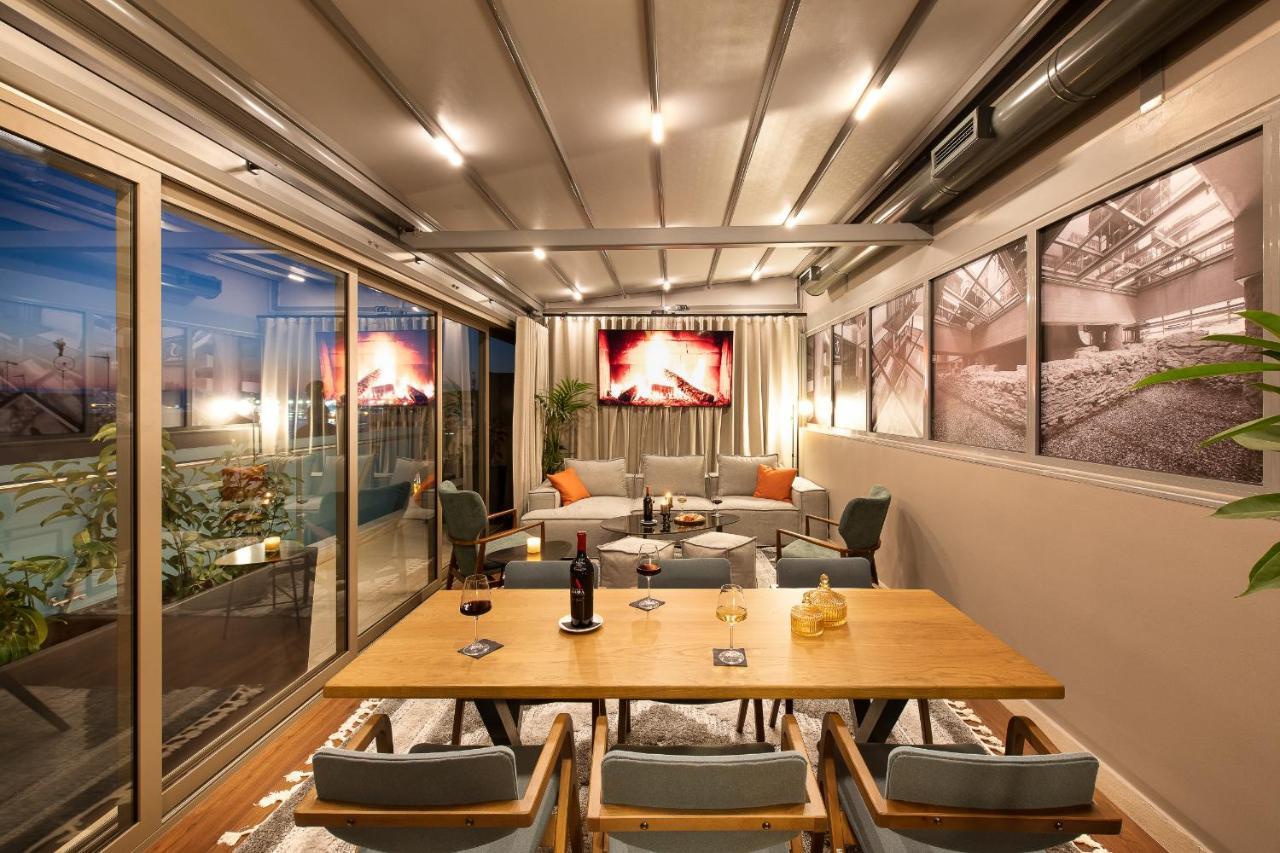 S Hotel Boutique Saloniki Zewnętrze zdjęcie The Sky Bar